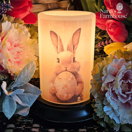 Bunny Egg Hunt Candle Sleeve - Vanilla