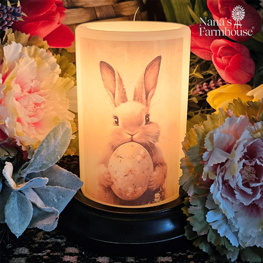 Bunny Egg Hunt Candle Sleeve - Vanilla