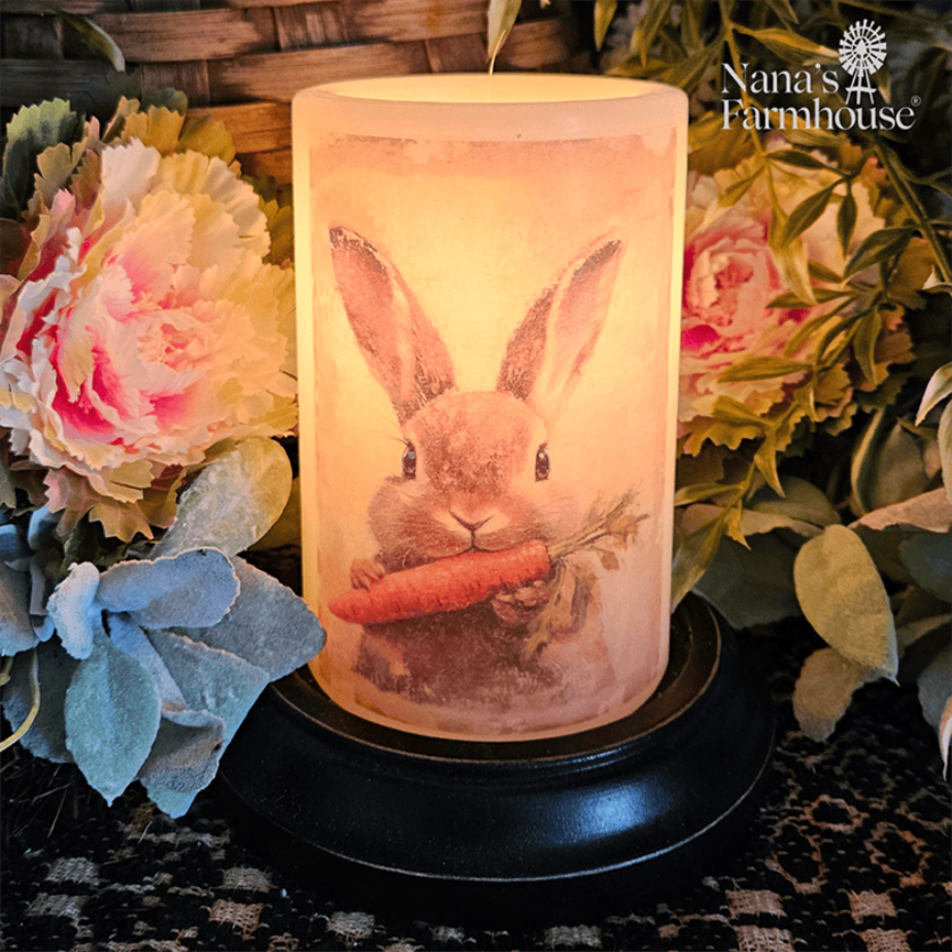 Mopsy Bunny Carrot Candle Sleeve - Vanilla