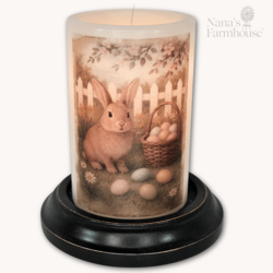 Spring Time Bunny Candle Sleeve - Vanilla