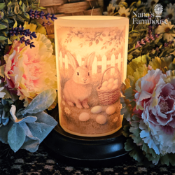 Spring Time Bunny Candle Sleeve - Vanilla
