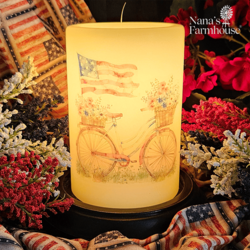 Americana Bike Candle Sleeve - Vanilla