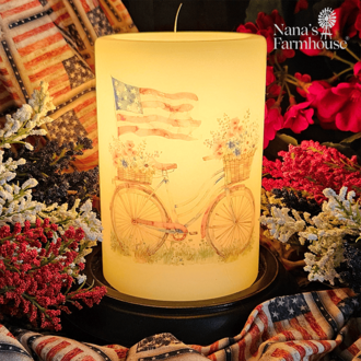 Americana Bike Candle Sleeve - Vanilla