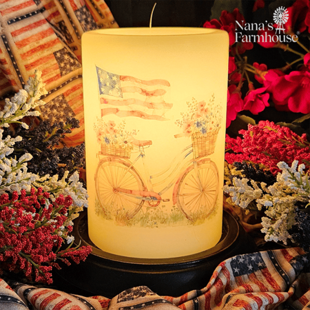 Americana Bike Candle Sleeve - Vanilla