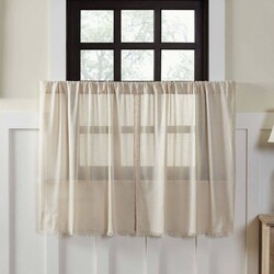 Tobacco Cloth Tier Fringed Set of 2