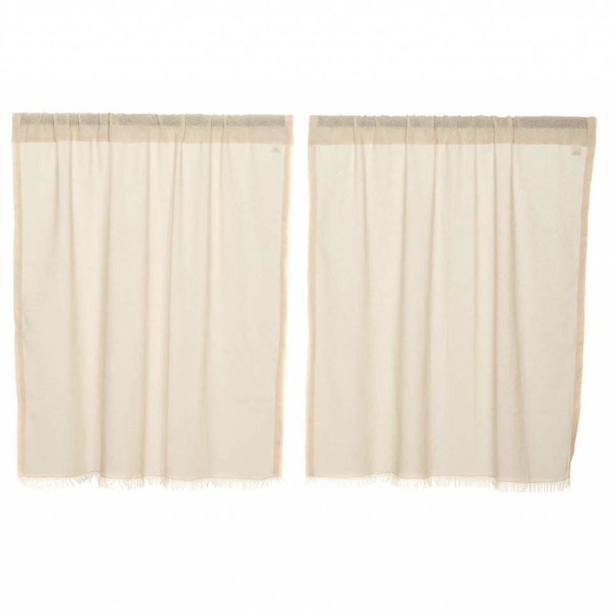 Tobacco Cloth Tier Fringed Set of 2