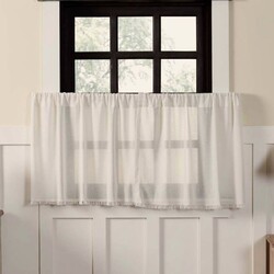 Tobacco Cloth Tier Fringed Set of 2