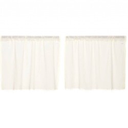Tobacco Cloth Tier Fringed Set of 2