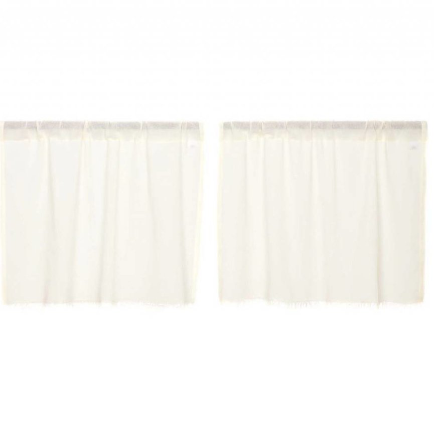 Tobacco Cloth Tier Fringed Set of 2