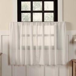 Tobacco Cloth Tier Fringed Set of 2