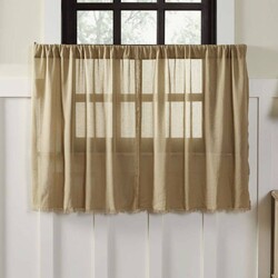 Tobacco Cloth Tier Fringed Set of 2