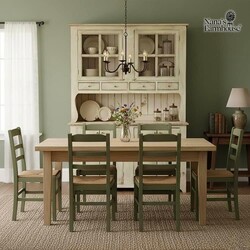 Farm Hutch Cotton White - 81" T x 57" W x 17" D