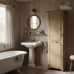 Split Door Chimney Cabinet Milky Way Over Black - 76" T