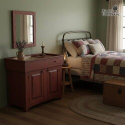 Dry Sink Red Over Black - 36" x 41" x 16.5"