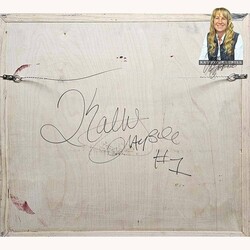 Kathy Graybill Hand Painted We The People with Flag Original Artwork - 23.5" x 21.5"