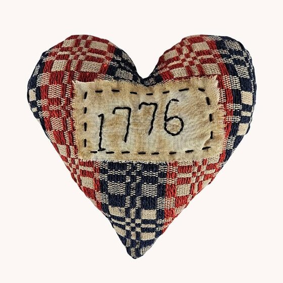 1776 Coverlet & Muslin Heart