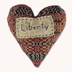 Liberty Coverlet & Muslin Heart - 10"