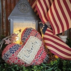 Liberty Coverlet & Muslin Heart - 10"