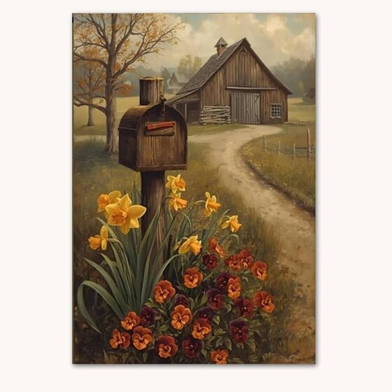 Spring Lane Mailbox Garden Flag