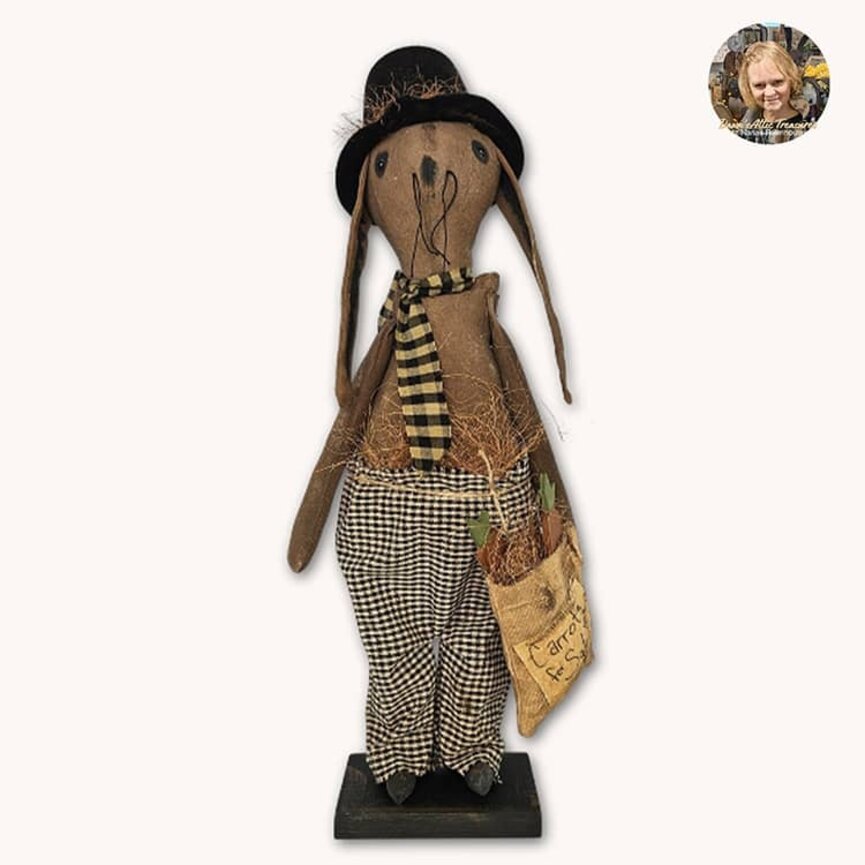 Mr. Smith Rabbit Doll with Carrots - 22"