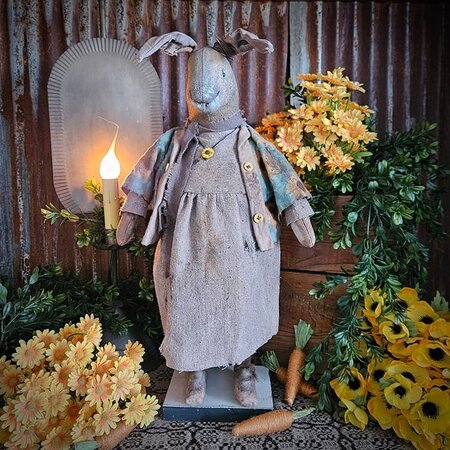Girl Rabbit Doll in Sunflower Jacket