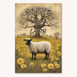 Behold The Lamb Double Sided Garden Flag - 17.25" x 12.5"