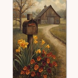Spring Lane Mailbox Double Sided Yard Flag Large 28 W x 40 T