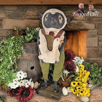 Boy Sheep Holding Chicken