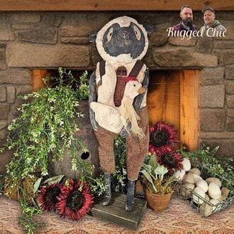 Boy Sheep Holding Chicken