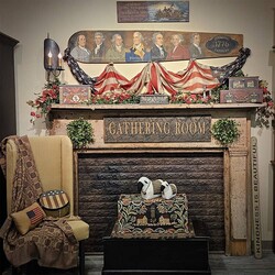 Terri Palmer Hand Painted Founding Fathers Original Artwork - 66" x 12"