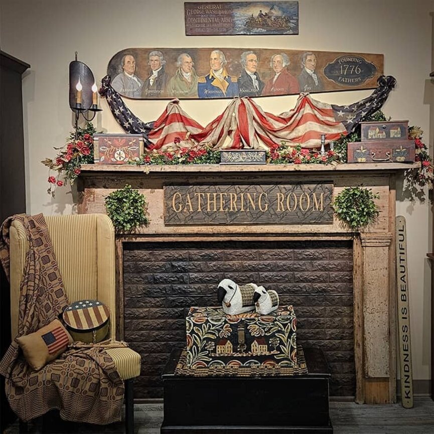 Terri Palmer Hand Painted Founding Fathers Original Artwork - 66" x 12"