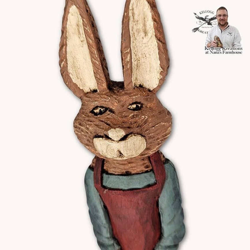 Patriotic Girl Rabbit with Americana Bucket - 11"