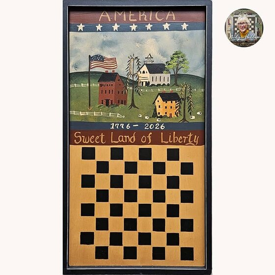America Sweet Land of Liberty Checkerboard