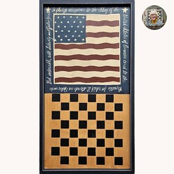 I Pledge Allegiance Flag Checkerboard - 11" x 19"