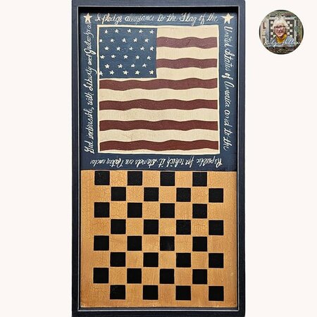 I Pledge Allegiance Flag Checkerboard