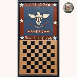 Sweet Land of Liberty America Checkerboard - 11" x 19"