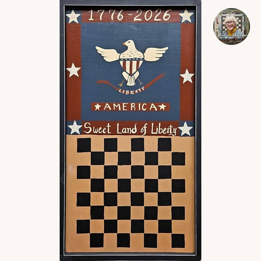 Sweet Land of Liberty America Checkerboard - 11" x 19"