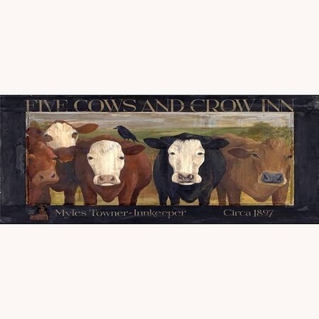 Five Cows Print by Terri Palmer