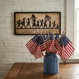 Liberty Parade Silhouette Sign