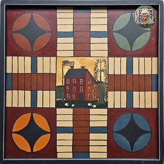 Salt Box House Parcheesi Game Board