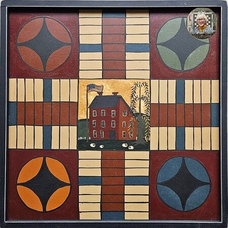 Salt Box House Parcheesi Game Board