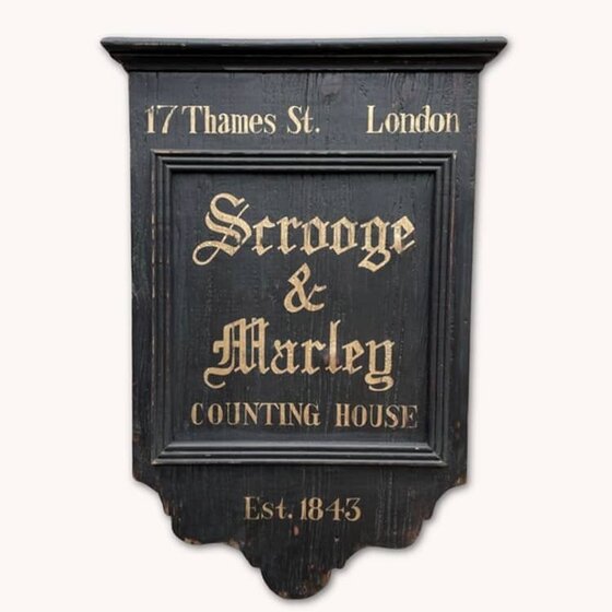 Scrooge & Marley Counting House Sign