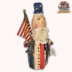 Krisnick Uncle Sam with Liberty Bell & Firecracker - 14.5"