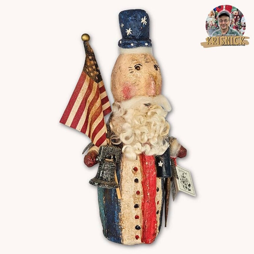 Krisnick Uncle Sam with Liberty Bell & Firecracker - 14.5"