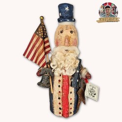 Krisnick Uncle Sam with Liberty Bell & Firecracker - 14.5"