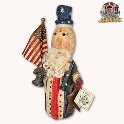 Krisnick Uncle Sam with Liberty Bell & Firecracker - 14.5"