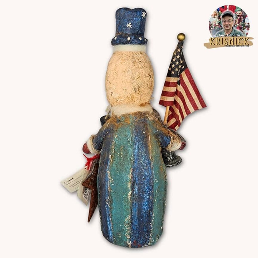 Krisnick Uncle Sam with Liberty Bell & Firecracker - 14.5"