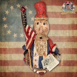 Krisnick Uncle Sam on Wood Heart with Bells - 11"