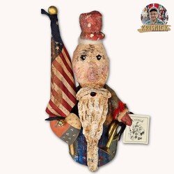 Krisnick Uncle Sam Wood Heart & Horn - 11"