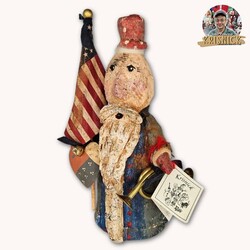 Krisnick Uncle Sam Wood Heart & Horn - 11"